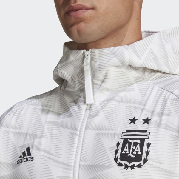 White Argentina Game Day Full-Zip Travel Hoodie BUP88