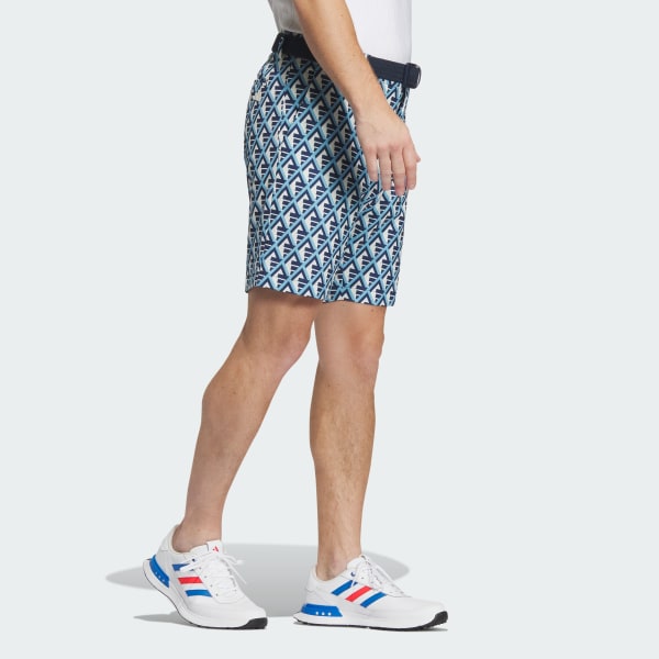 Blue Allover Print Shorts