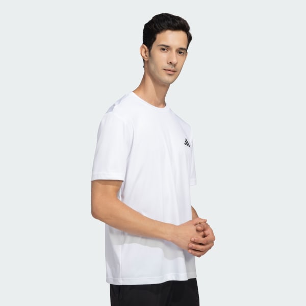 White Solid AEROREADY Training Workout Tee