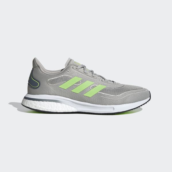 adidas grey and green shoes