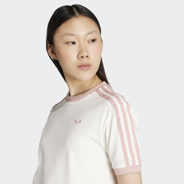 【ADIDAS】Ruffled 3S Tee - White / KC8821 adidas Originals Ruffle 3-Stripes Tee - White | Free