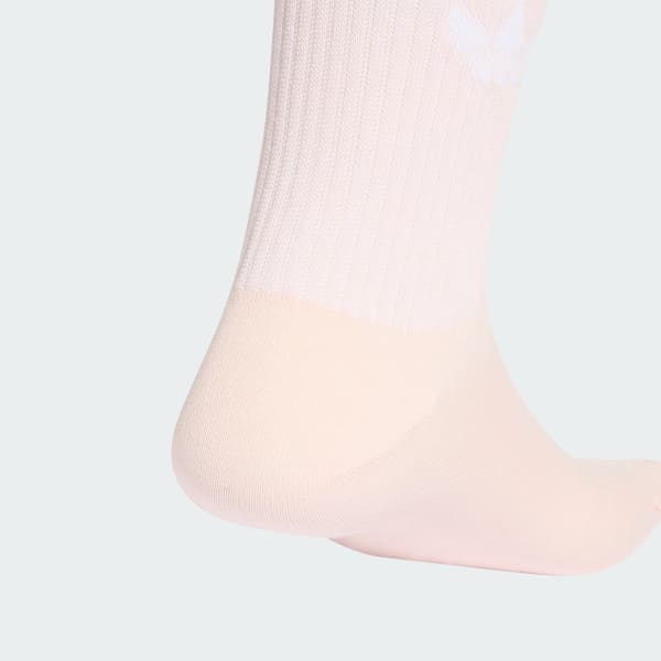 White 3-Stripes High 크루 삭스 3켤레