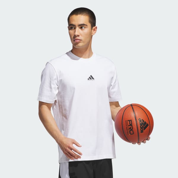 Bianco T-shirt grafica adidas Basketball