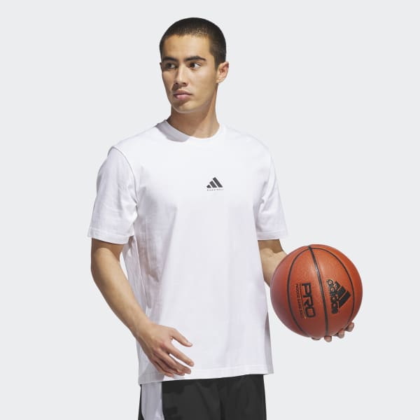 ★adidas★ Basketball Tee White JX5574 Adidas Basketball Tee – DTLR