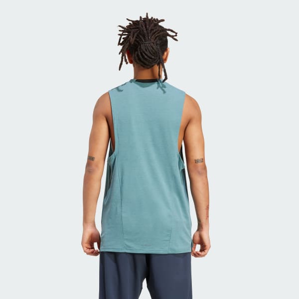 adidas Designed for Training Workout Tank Top - Green | Free