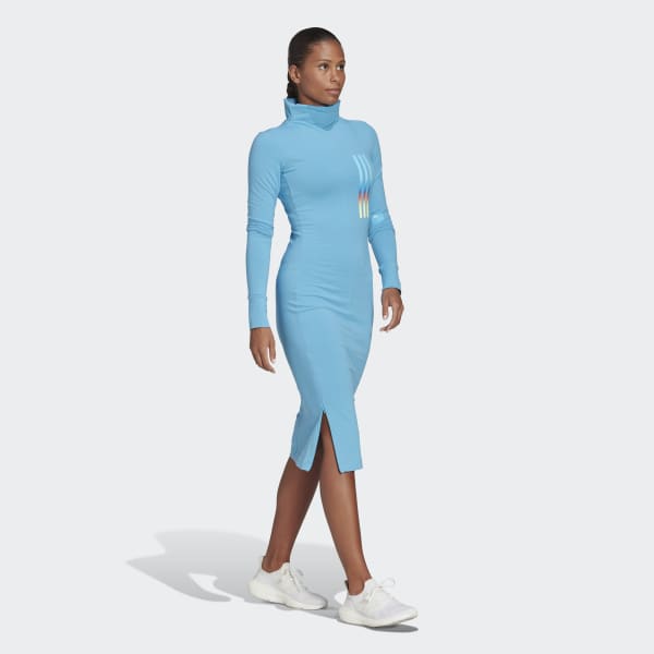 Blue mid on sale length dress