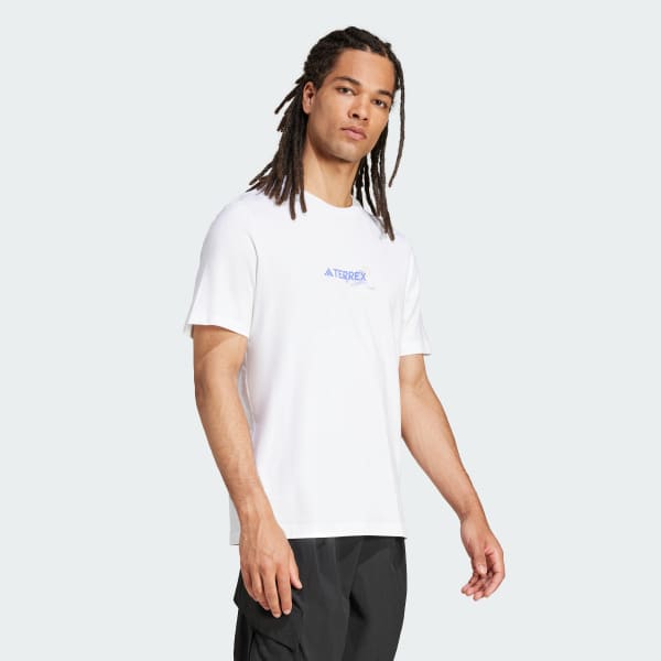 สีขาว เสื้อยืดพิมพ์ลาย Terrex