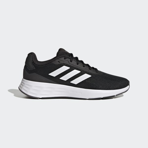 Adidas black running shoes deals
