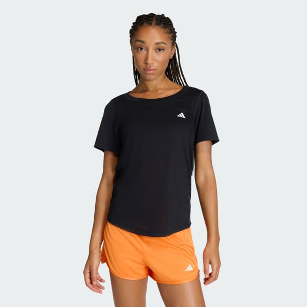 Noir T-shirt encolure dégagée Workout Essentials