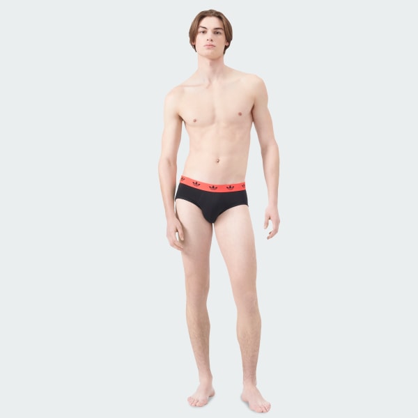 Black COMFORT FLEX COTTON BRIEF 3 PACK UNDERWEAR