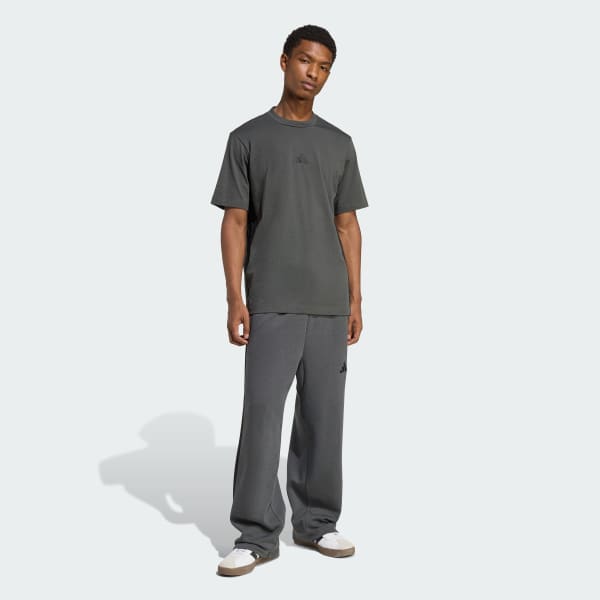 Grey Essentials 3-Stripes Single Jersey Tee