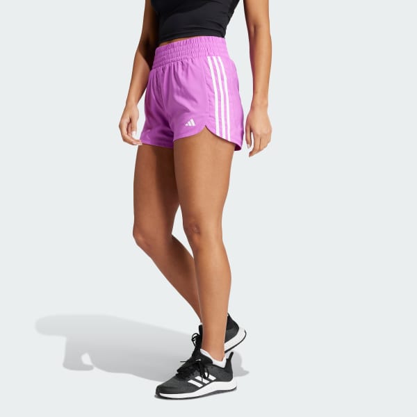 Pacer Training 3 Stripes Woven High Rise Shorts