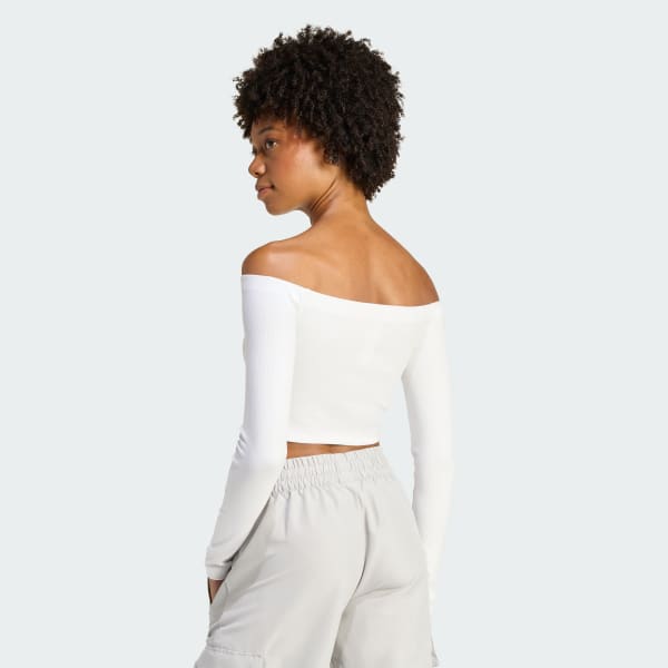 Weiss ESSENTIALS RIB OFF SHOULDER LONGSLEEVE