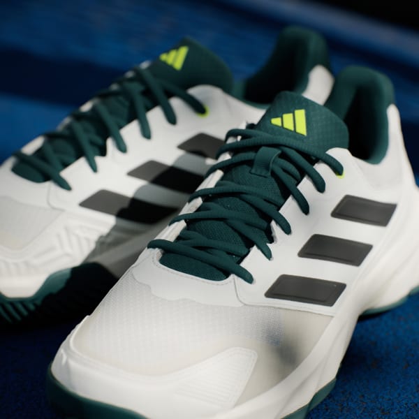 adidas Courtjam Control 3 Tennis Sneakers - White | Free Shipping