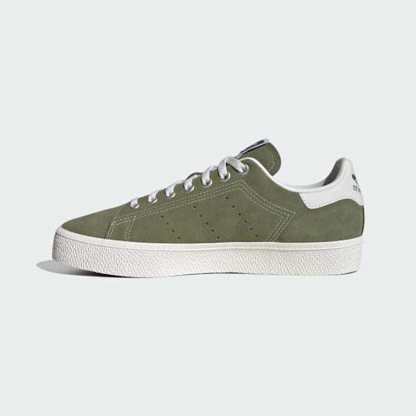 Adidas originals stan smith white & green trainers cheap