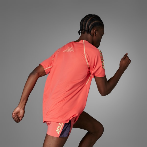 Rojo Remera de Running Ekiden (Unisex)