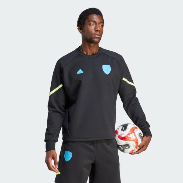 adidas Arsenal Designed for Gameday Crew Sweatshirt Black