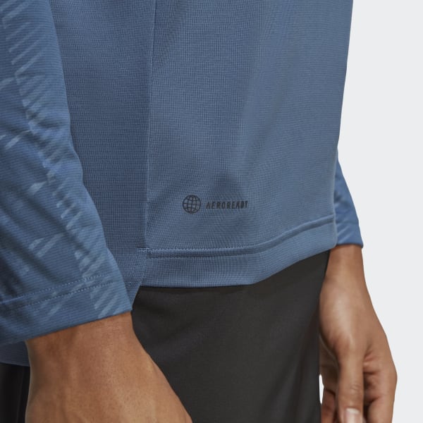 modrá Tričko Terrex Multi Half-Zip Long Sleeve