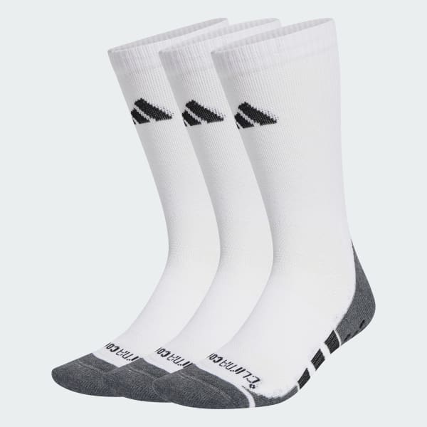 สีขาว ถุงเท้าความยาวครึ่งแข้งนุ่มสบายกันลื่น Performance CLIMACOOL (3 คู่)
