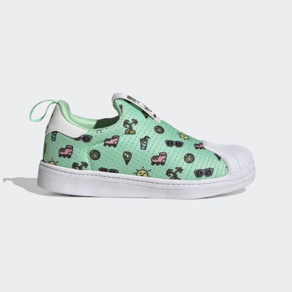 infant green adidas trainers