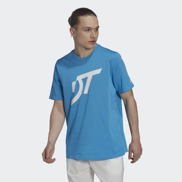 Niebieski Thiem Logo Graphic Tee EVI99