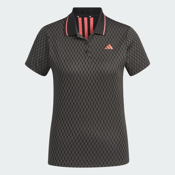 Đen Áo Polo Ngắn Tay Jacquard AEROREADY