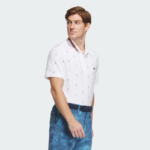 White AEROREADY Playgreen Monogram Short Sleeve Polo Shirt