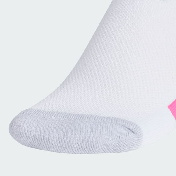 Adidas Athletic Cushioned 6-Pack No-Show Socks Kids GLOBAL SHIPPING