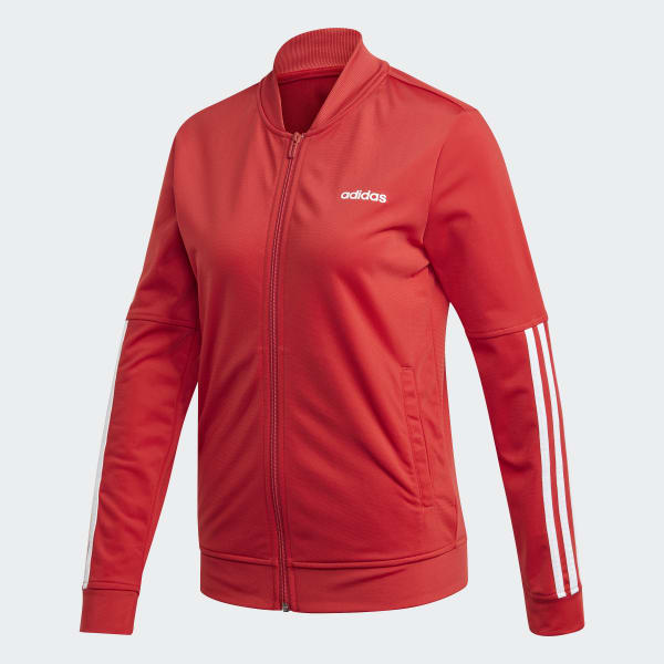 tuta adidas rosso strisce bianche