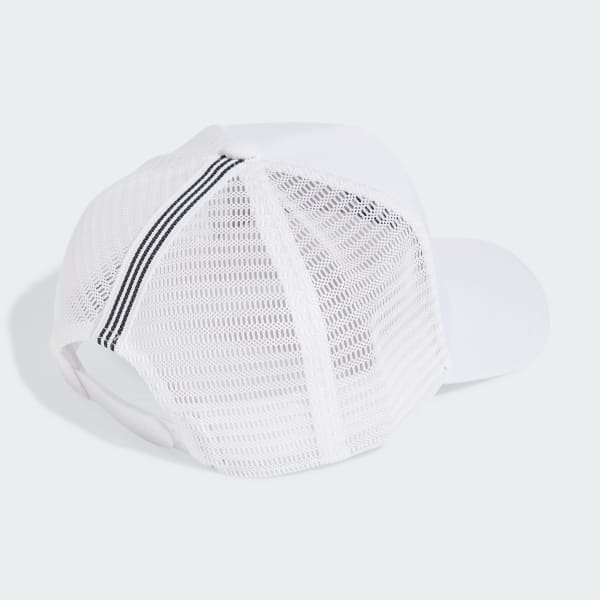 White Adicolor Classic Curved Foam Trucker Cap