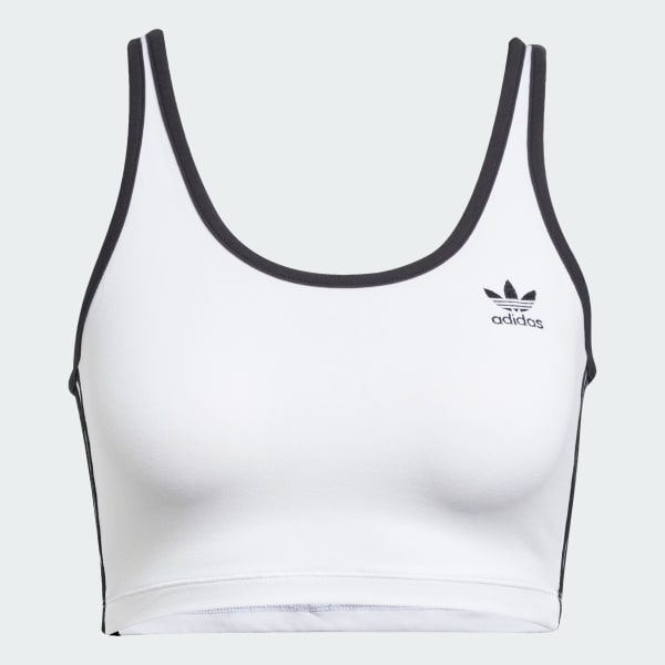 Λευκό Adicolor 3-Stripes Bra Top