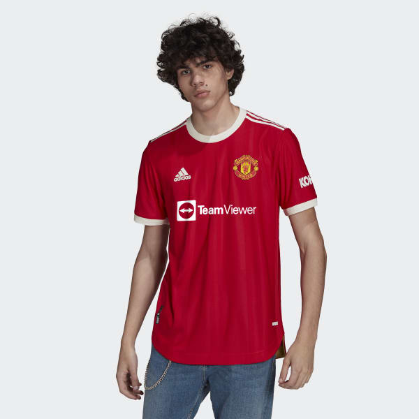 malla Preescolar Gruñido Camiseta primera equipación Manchester United 21/22 Authentic - Rojo adidas  | adidas España