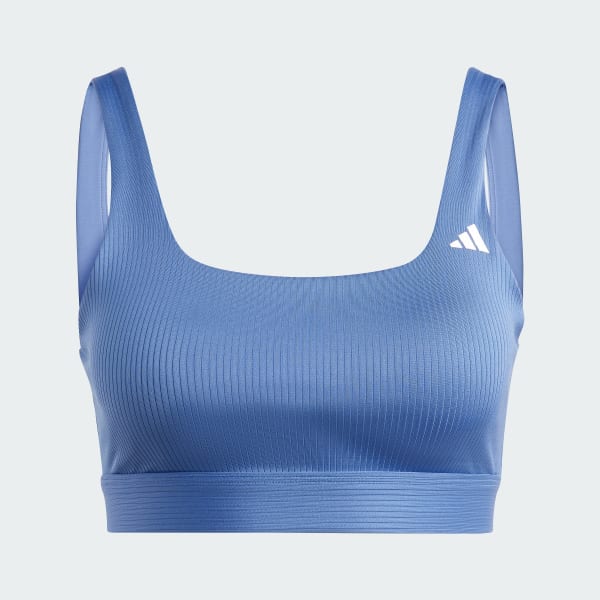 adidas Womens Training Light Support Ribbed Sports Bra