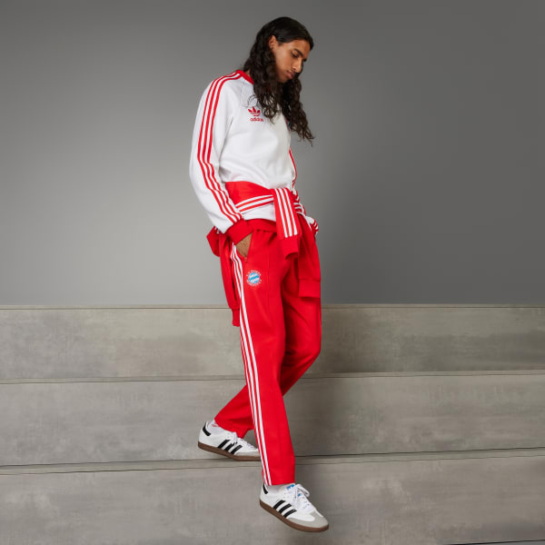 adidas FC Bayern Beckenbauer Track Pants Red adidas Thailand