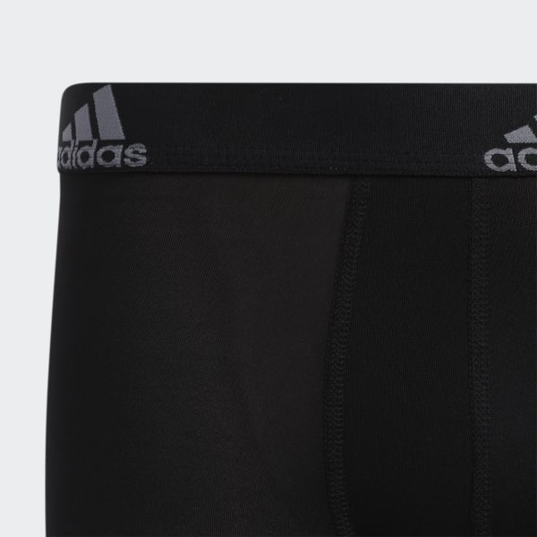 adidas Men's Core Stretch Cotton Boxer Brief Underwear (4-Pack),  Black/Power Red/Onix/Dark Heather Grey, Large