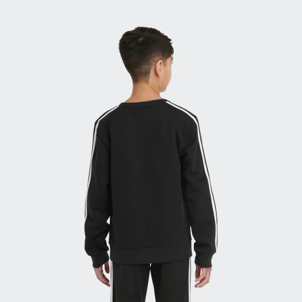 adidas Essentials 3-Stripes Crewneck Sweatshirt - Black | Kids ...