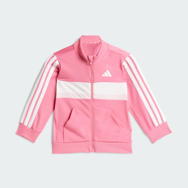 Rosa Conjunto Deportivo Seasonal Essentials Tiberio 3 Franjas Tricot Kids