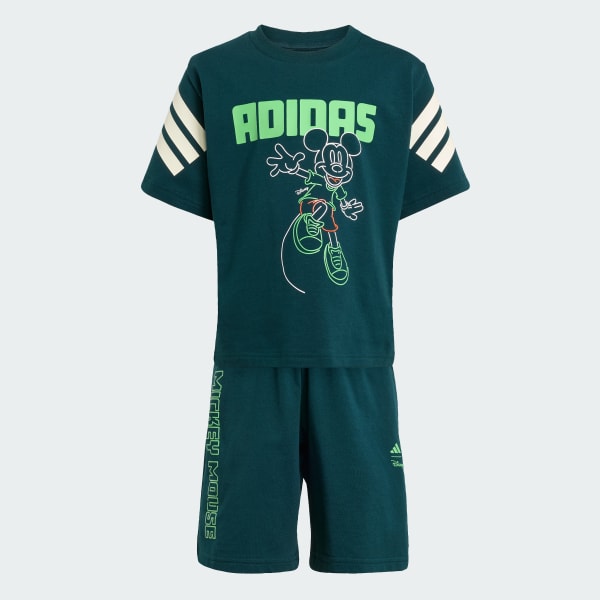 Verde Conjunto de T-shirt Disney Rato Mickey (criança)
