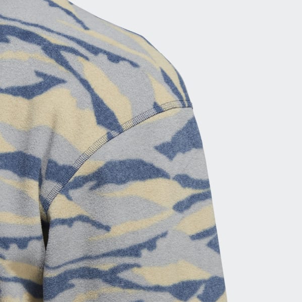 Bezowy Texture-Print Crew Sweatshirt P2611