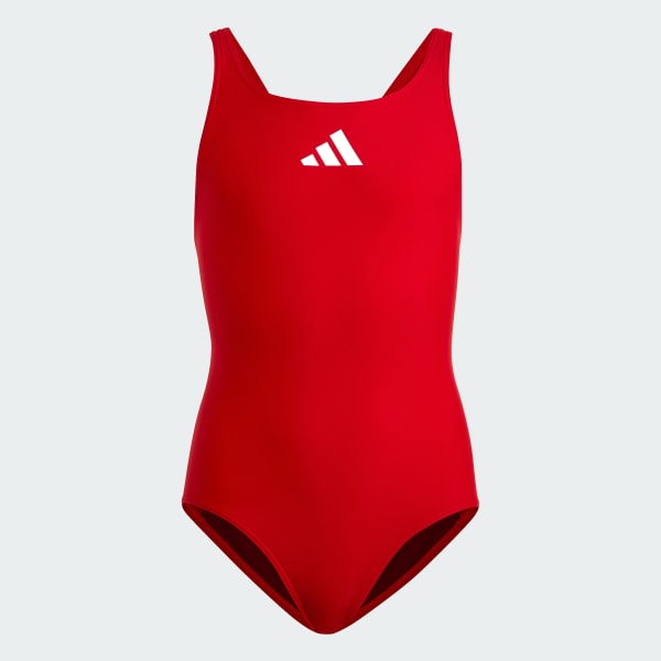 Rot Solid Small Logo Badeanzug