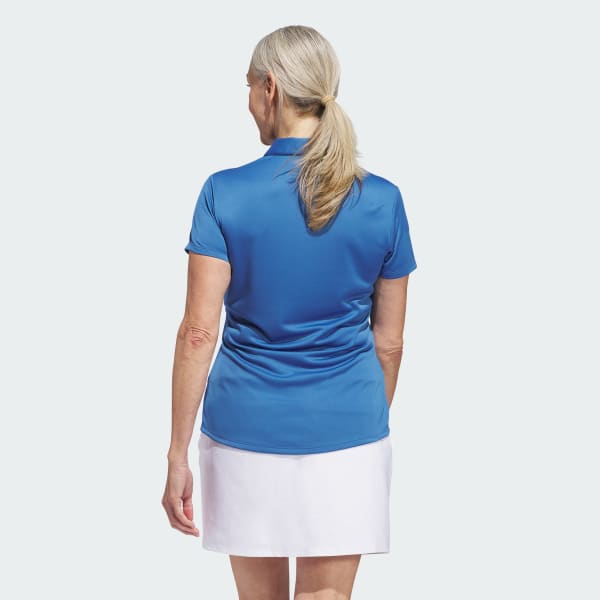 Azul Playera Polo Manga Corta Solid Performance Mujer