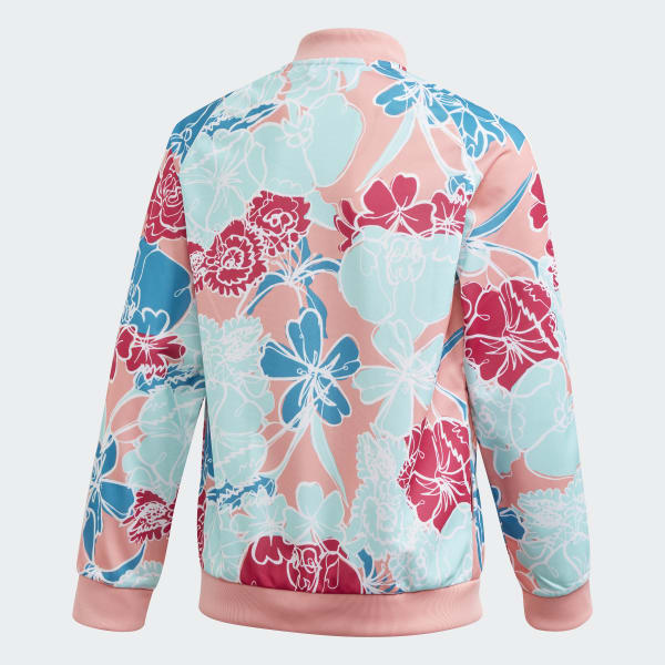 casaco floral adidas