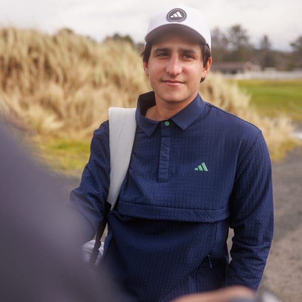 adidas Ultimate365 Tour WIND.RDY Quarter Zip Pullover - Blue adidas Ultimate365 Tour WIND.RDY Quarter Zip Pullover - Blue