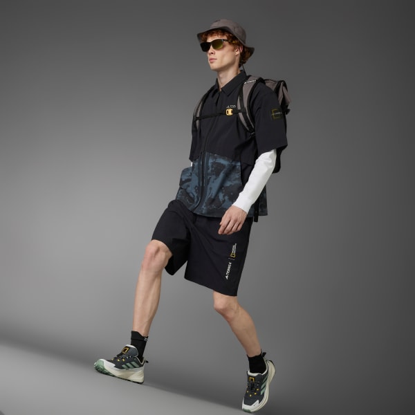 ブラック ADIDAS DISNEY ナショナル ジオグラフィック WIND. RDY半袖シャツ