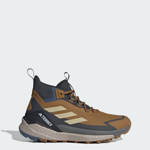 Adidas Men s Terrex Free Hiker 2.0 Mid Waterproof GORE TEX Hiking Shoe Brown Low top Sneakers 11
