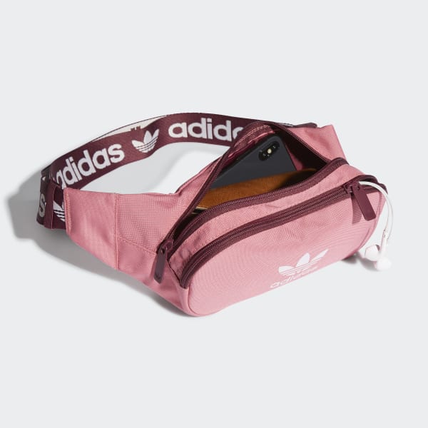 adidas Adicolor Branded Webbing Waist Bag - Pink | H35590 | adidas US