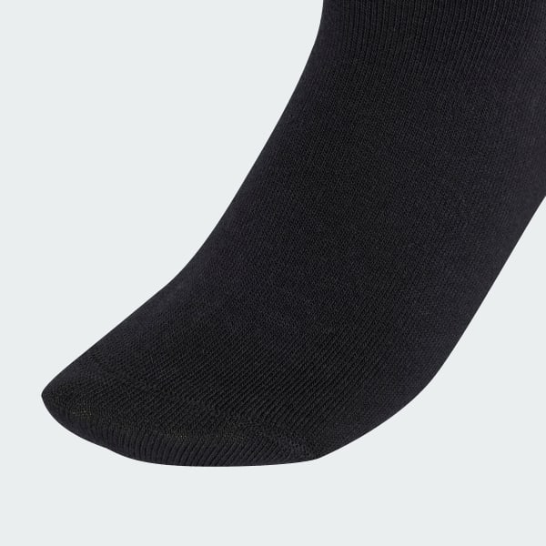 Svart 3-Stripes Crew Sokker, 6 par