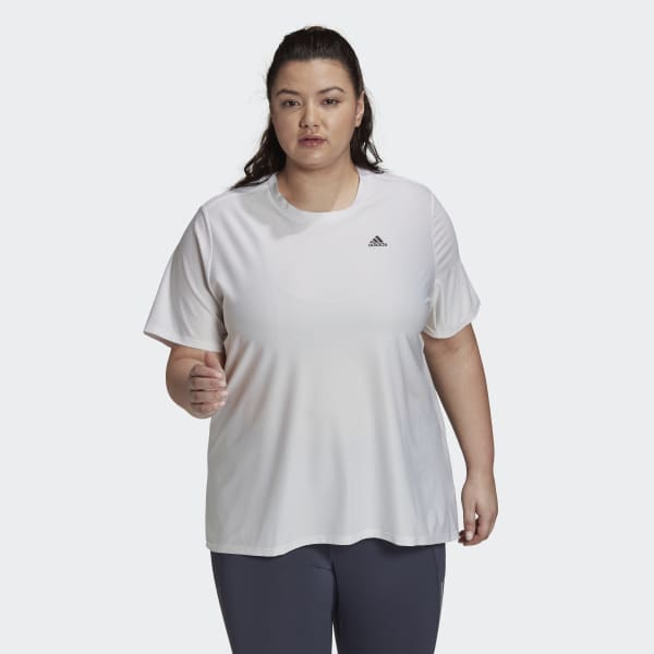 Branco T-shirt Runner (Plus Size) TV568