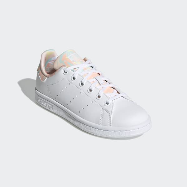 adidas white material trainers