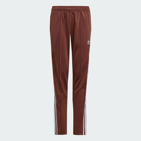 สีน้ำตาล กางเกงแทรคขาปล่อยทรงสลิม Adicolor SST สำหรับเด็ก